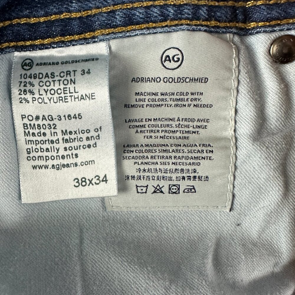 AG Adriano Goldschmied Jeans Mens 38 The Protege Straight Leg Cotton Stretch - Picture 6 of 9